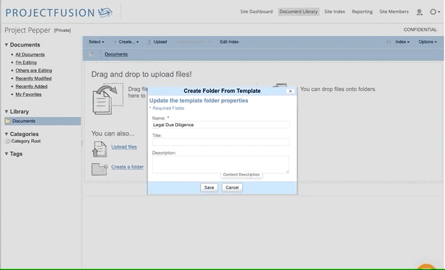 due diligence folders
